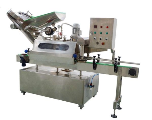 Máquina de fechamento de três (quatro) garrafas de vidro