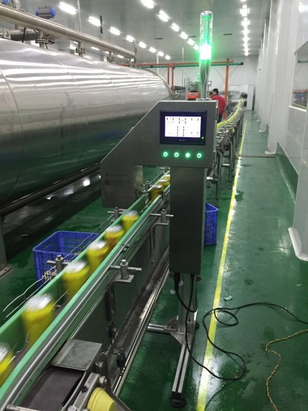 Detector de nível de líquido on-line por raio X